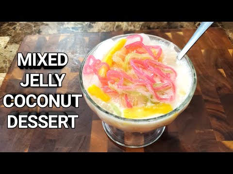 Agar Agar Mixed Fruits Tapioca Jelly Coconut Dessert