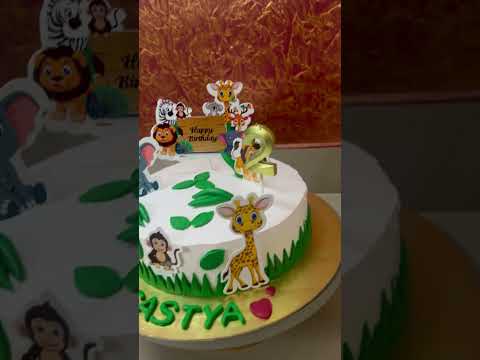 Jungle theme bday cake #junglethemecake #cake #birthday