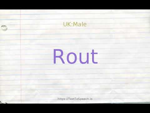 How to pronounce rout