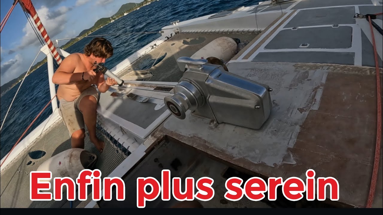 #77 Putting our windlass back on our catamaran