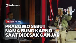 Singgung Nama Bung Karno! Jawaban Prabowo Tanggapi Pertanyaan Ganjar Pranowo soal Alutsista Bekas