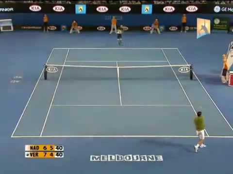 Nadal's outrageous point vs. Fernando Verdasco, Australian Open 2009.mp4