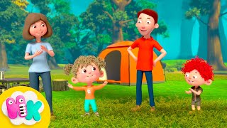 Let's Go Camping Song 🏕️☀️ Camp YouTube! | Summer Songs for Kids | HeyKids Nursery Rhymes