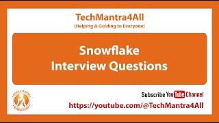 Download the video "Snowflake Interview Questions - Set 10"