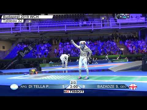 2019 246 T32 11 M S Individual Budapest HUN WCH GREEN BAZADZE GEO vs DI TELLA ARG