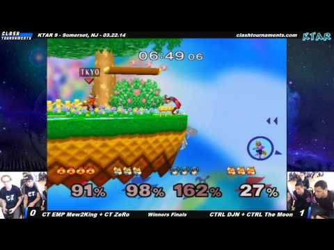 KTAR 9 - CT EMP Mew2King + CT ZeRo vs CTRL DJ Nintendo + CTRL The Moon - Winners Finals - SSBM