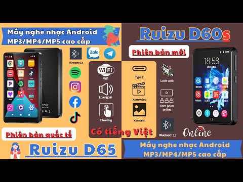 Máy Nghe Nhạc Ruizu D65 Android 14 | RAM 4GB - 64GB Chính Hãng