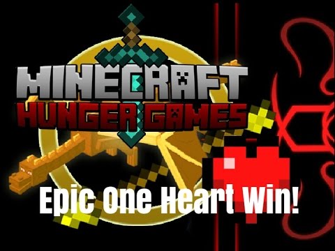 Minecraft Hunger Games: Epic One Heart Win!