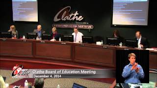 preview picture of video 'December 2014 Olathe Public Schools Board of Education Meeting'