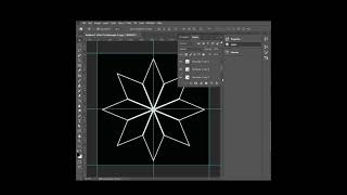 Striped Star Shape in Adobe Photoshop.