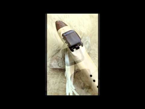 Native American Inspired 7 Hole F# Drone flute of Aspen and Walnut accents