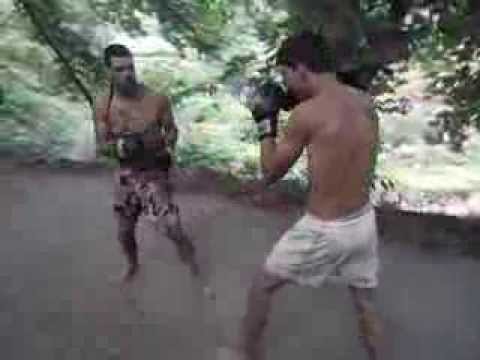 Boxing sparring in Portuguese Mountains - Indi vs Fábio
