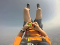 Rubix cube solved in free fall!! 