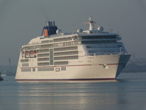 Europa 2 new Cruise Ship & Saga Sapphire early morning arrivals Southampton 06/05/13.