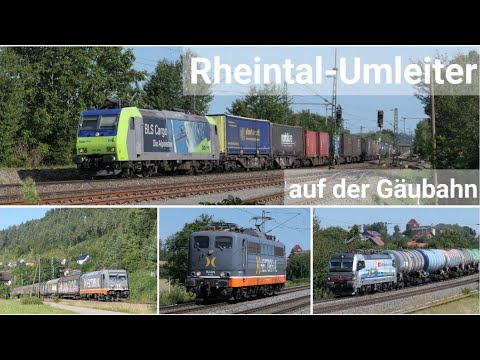Extrem viele Rheintal-Umleiter auf der Gäubahn! - Hectorrail 162; Raildox und HSL Euro 9000, RDC