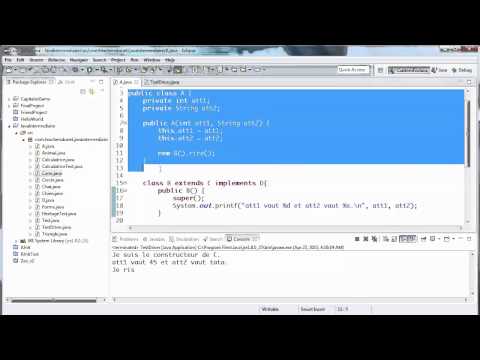 JAVA Intermédiaire 38 Création d une instance d une classe interne 1 2