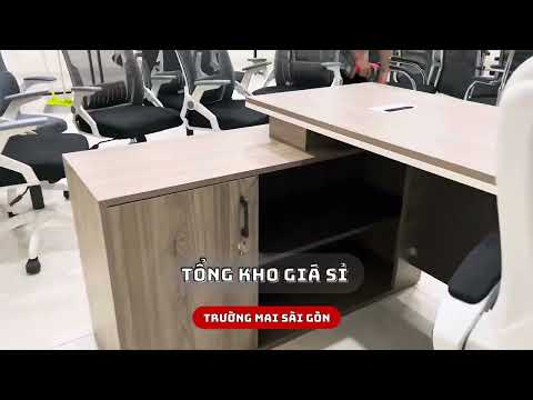 Bàn Giám Đốc Văn Phòng Chữ L Có Tủ Phụ - BGĐ4
