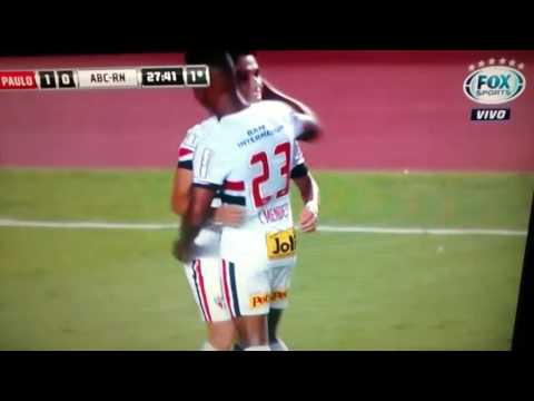 Gol Luiz Araújo, São Paulo(3) X ABC(1) Copa Do Brasil 08/03/2017