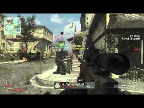 CodRecords : MW3 - Most Kills with 1  Bullet in  SnD  ( L118A Quad )