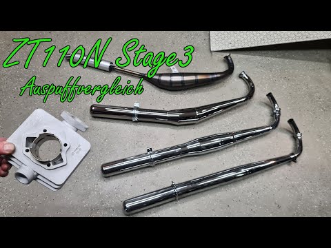 ZT110N Stage 3 Auspuff Vergleich Prüfstand Simson Tuning