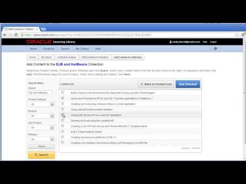 Create Your Own Collections in the Oracle Learning Library