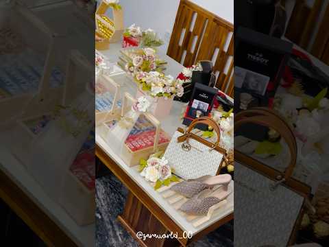 Customized work ✨Engagement Hamper set🤍🙌🏻✨#engagement #gift #giftbox #hampers