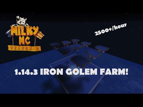 007 MilkyMC Easy 1.14.4 Iron Golem Farm Design 2,500+/h