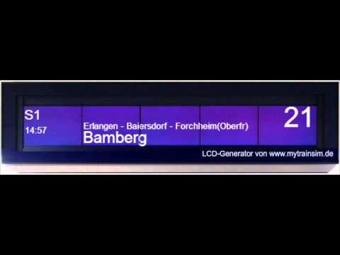 Bahnsteigansage für die S1 nach Bamberg
