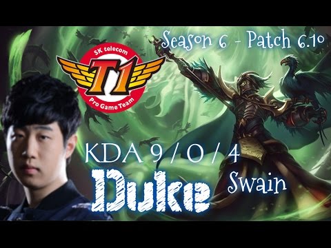 SKT T1 Duke SWAIN Top vs Ryze - Patch 6.10 KR | League of Legends