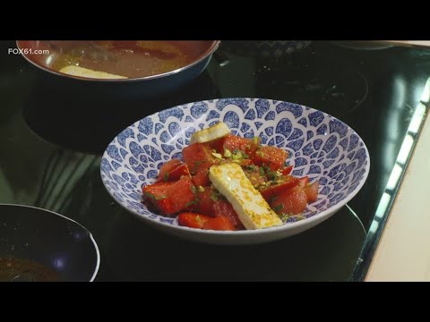 Recipe for fried halloumi and watermelon salad by Zohara Mediterranean Kitchen