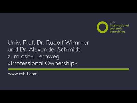 osb international - Rudolf Wimmer und Alexander Schmidt »osb-i Lernweg Professional Ownership«