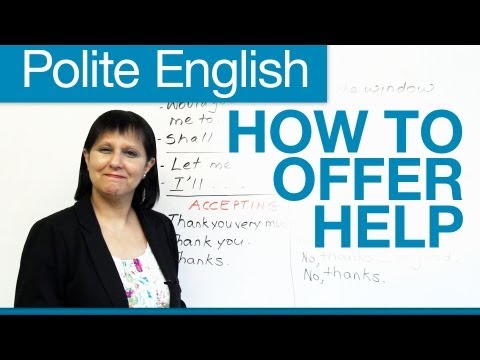Polite English: How to offer help
