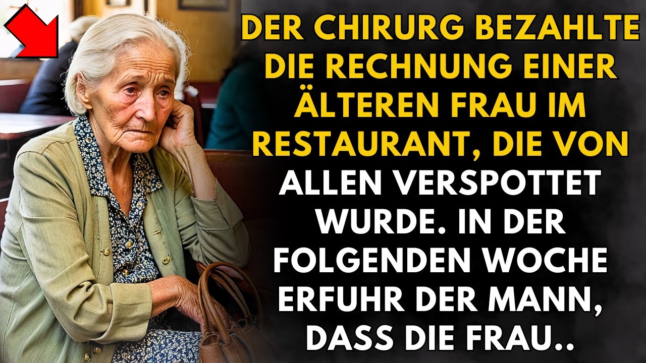 Der Arzt bezahlte die Rechnung einer älteren Dame im Restaurant, die verspottet wurde...