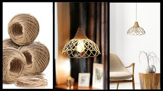 Jüt ipten Avize Yapımı - Hasır İpten Abajur Yapımı #jütip #avize