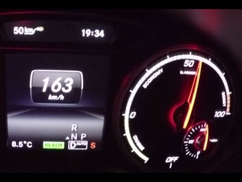 2015 MB B 250 e Sports Tourer 0-100 kmh kph 0-60 mph Tachovideo Beschleunigung Acceleration