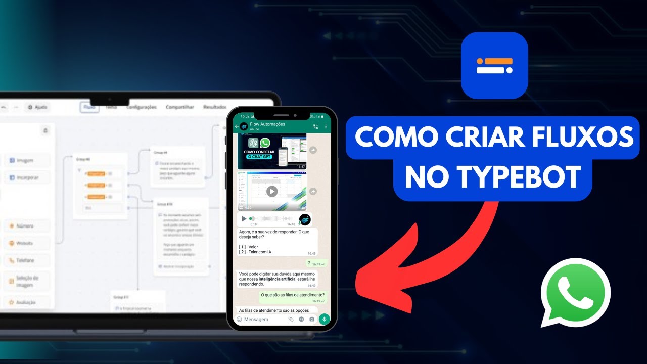 COMO CRIAR UM FLUXO NO TYPEBOT (TEMPLATE BÔNUS)