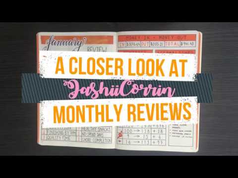 MONTHLY REVIEW SPREAD 💜 A closer look at the monthly reflection layouts in my bullet journal