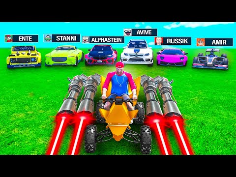 Ich JAGE 6 YOUTUBER mit ZUFÄLLIGEN AUTOS in GTA 5!