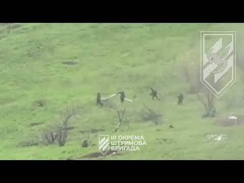 Ukraine War: Ukrainian Drone Footage of Drunk Russian Soldiers Stumbling Around an Open Field