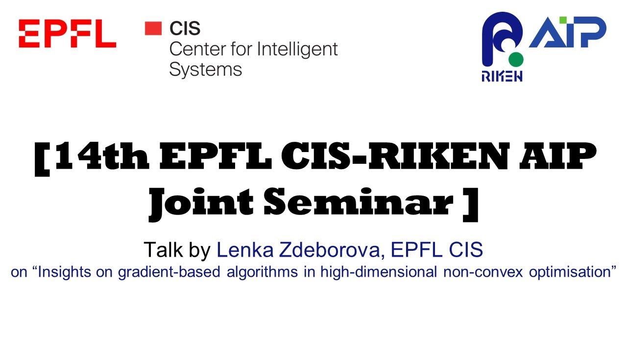 EPFL CIS-RIKEN AIP Joint Seminar #14 20220511 サムネイル