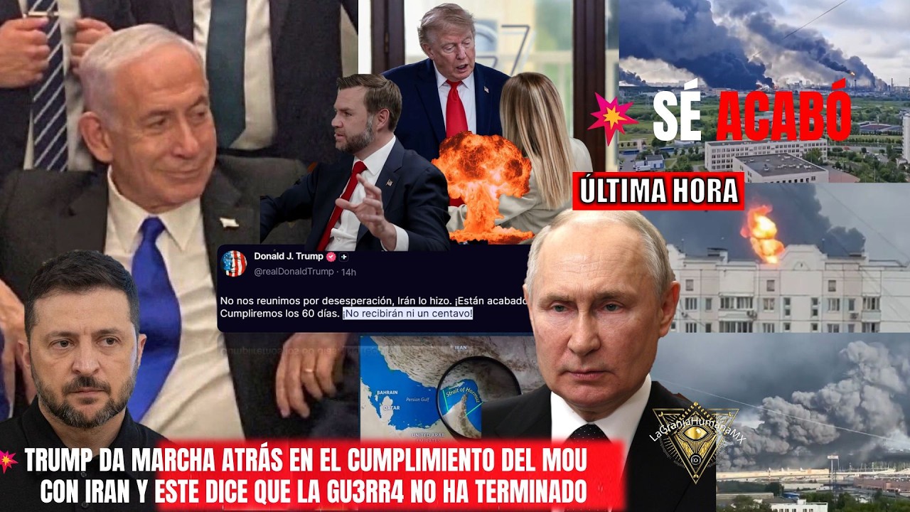 💥TRUMP INCUMPLE MOU CON IRAN Y ESTE DICE QUE LA GU3RR4 NO HA TERMINADO. EUROPA SE ALISTA PARA RUSIA