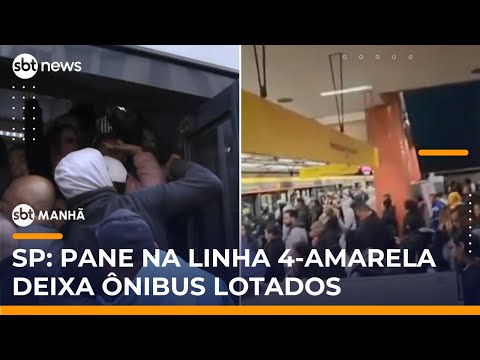 SP: Falha no sistema de sinalização causa lentidão na Linha 4-Amarela | #SBTManha