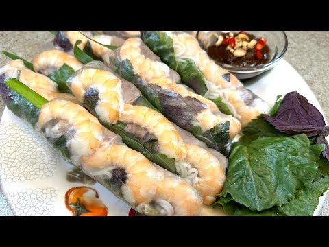 How to Make Vietnamese Spring Rolls-Easy to Assemble and a Quick Dipping Sauce (Gỏi Cuốn Tôm Thịt)