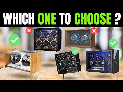 Isili Watch Winder for Automatic Watches, Luxury Watch Winders with LED Light, 6 Watch Winder + 6 Storage Case with Quiet Motor, Gift for Father's Day (PU Snakeskin) video review thumbnail