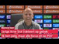 Feyenoord-trainer Arne Slot over twijfelgeval Toornstra: 'Verwacht Jens er tegen PSV gewoon bij'