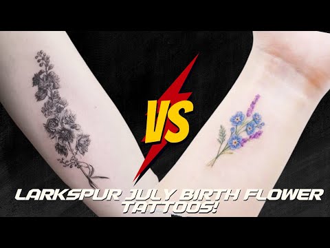 Larkspur Flower Tattoo