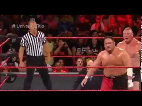 Brock Lesnar vs Samoa Joe Universal Champion Match full match