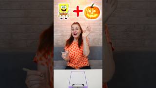 How to Draw SpongeBob Halloween pumpkin #shorts
