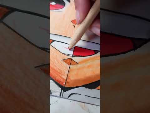 Feutre à alcool vs crayon de couleur PARTIE 2#dessin #manga #demonslayer #tanjiro
