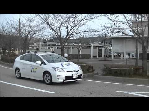 珠洲市総合病院周辺での実験風景（2015.2.24撮影）